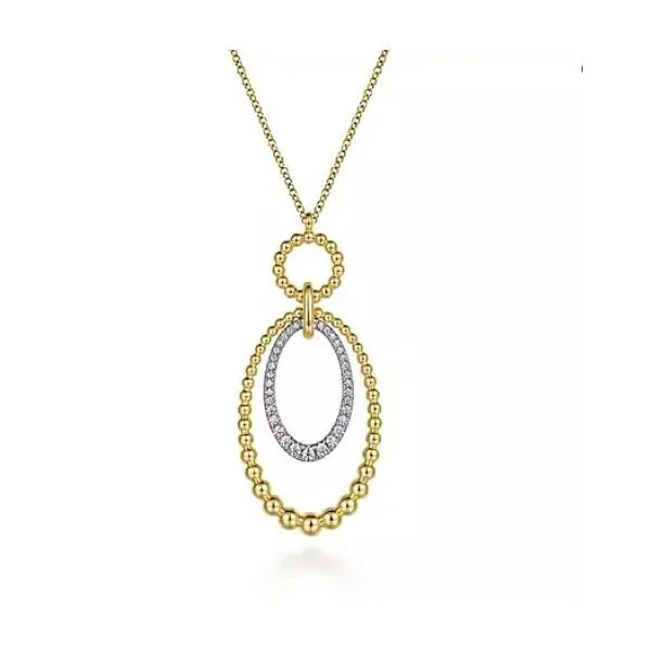 Must Have Gabriel & Co. Diamond Bujukan Oval Drop Pendant Holliday Jewelry Klamath Falls, OR