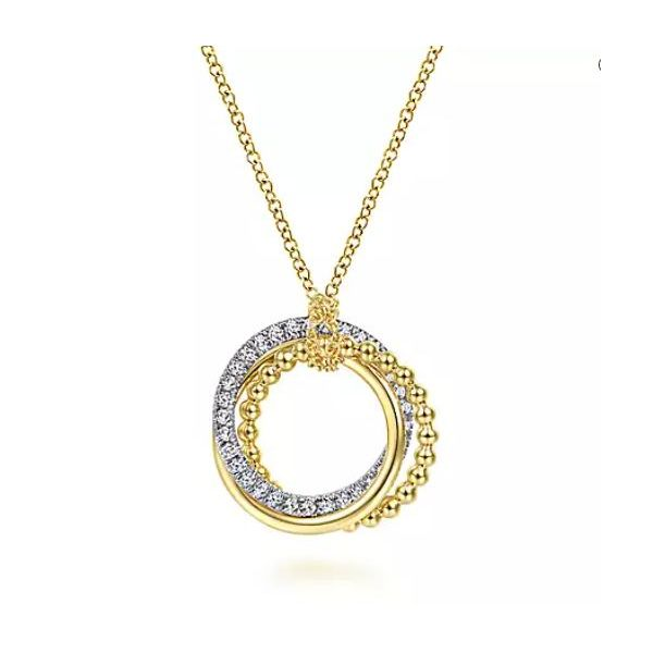 Stunning Circles Diamond Pendant by Gabriel & Co. Holliday Jewelry Klamath Falls, OR