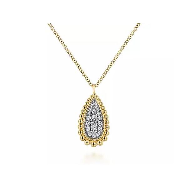 Amazing Pave teardrop diamond pendant. Holliday Jewelry Klamath Falls, OR