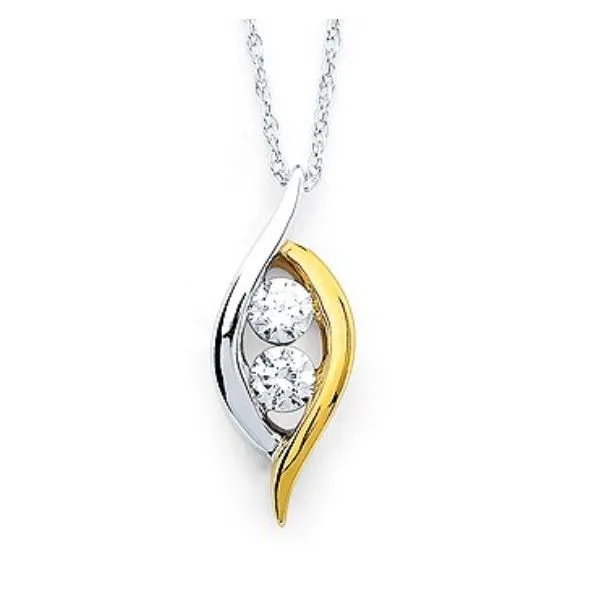 Exceptional Two-Tone Two Stone Pendant Holliday Jewelry Klamath Falls, OR