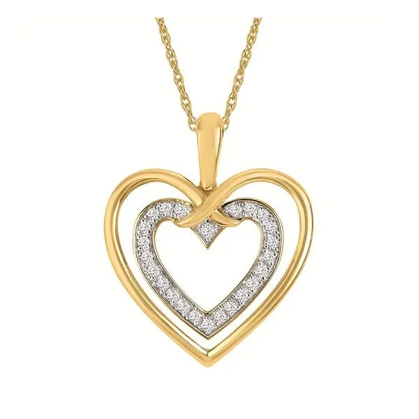 Double heart diamond pendant. Holliday Jewelry Klamath Falls, OR