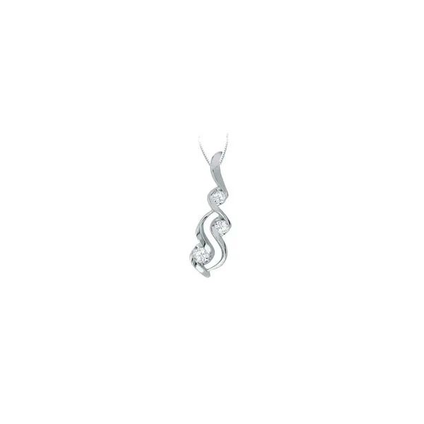 Elegant three stone diamond pendant. Holliday Jewelry Klamath Falls, OR