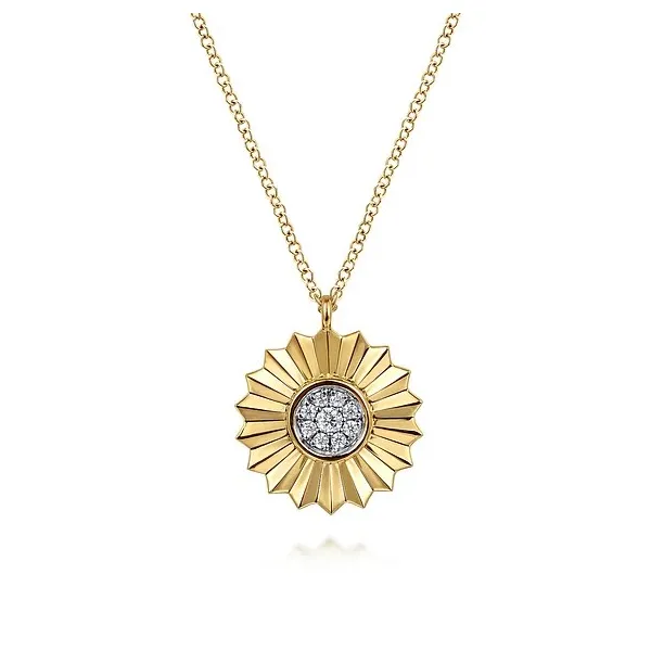 Contemporary circular pendant by Gabriel & Co Holliday Jewelry Klamath Falls, OR