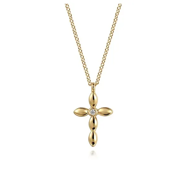 Contemporary diamond cross by Gabriel & Co Holliday Jewelry Klamath Falls, OR