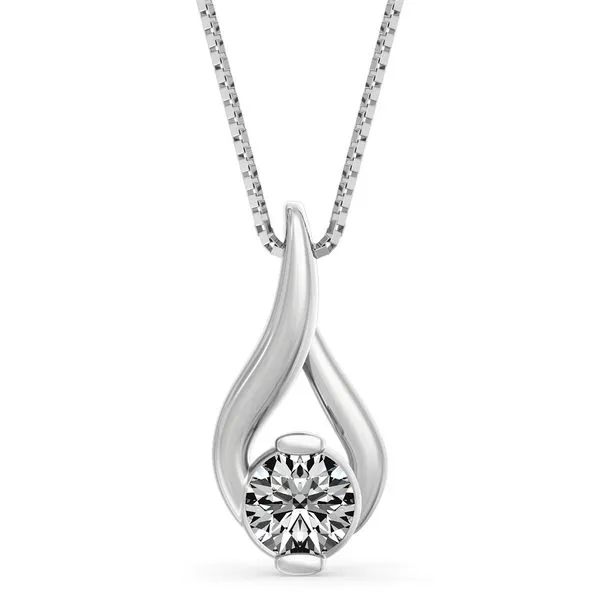Stylized diamond solitaire pendant Holliday Jewelry Klamath Falls, OR