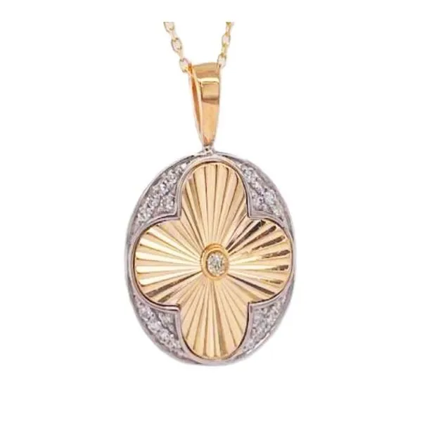 Flashy high polish 14ky and diamond pendant Holliday Jewelry Klamath Falls, OR