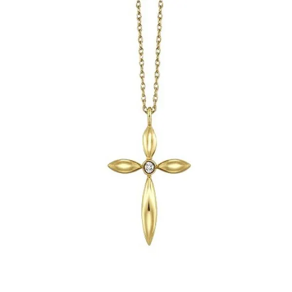 Petite diamond cross necklace. Holliday Jewelry Klamath Falls, OR