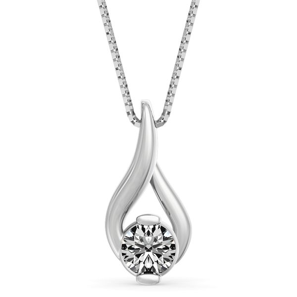 Darling 14k white gold & diamond drop pendant Holliday Jewelry Klamath Falls, OR