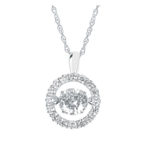 Sparkling Circular Laboratory Grown Diamond Center Shimmer Pendant Holliday Jewelry Klamath Falls, OR