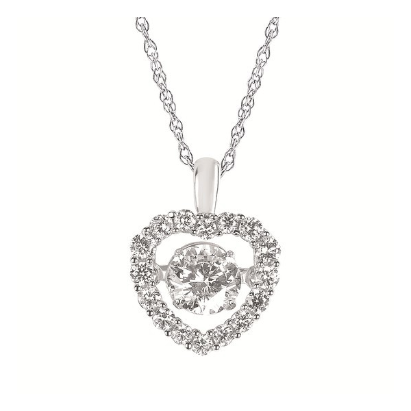 14KW .76 CTW LAB GROWN SHIMMERING HEART PENDANT Holliday Jewelry Klamath Falls, OR