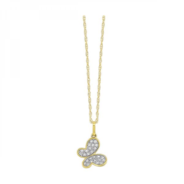Dainty butterfly pendant with a twinkle of diamond Holliday Jewelry Klamath Falls, OR