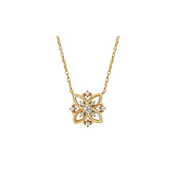 Floral motif diamond pendant. Holliday Jewelry Klamath Falls, OR