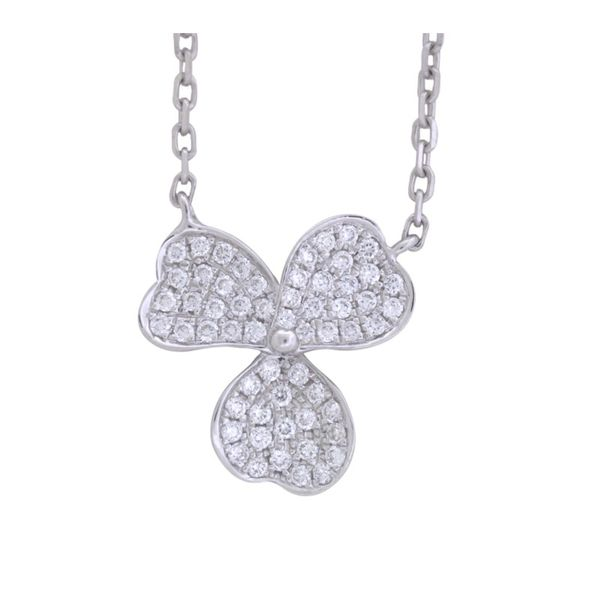 Gorgeous clover style diamond necklace. Holliday Jewelry Klamath Falls, OR