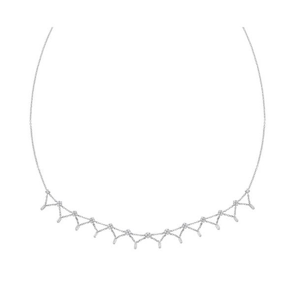 Diamond necklace in 14 karat white gold. Holliday Jewelry Klamath Falls, OR
