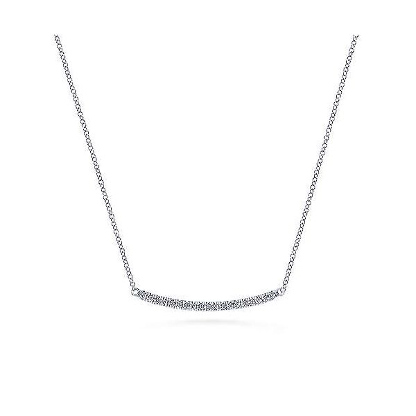 The perfect layering piece! Diamond bar necklace by Gabriel & Co. Holliday Jewelry Klamath Falls, OR