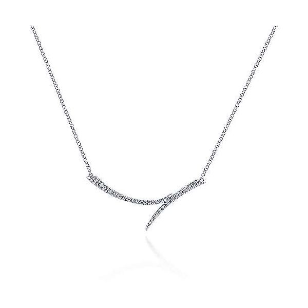 Diamond bar necklace by Gabriel & Co. Holliday Jewelry Klamath Falls, OR
