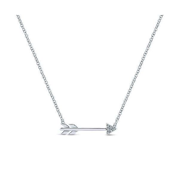 Diamond arrow necklace by Gabriel & Co. Holliday Jewelry Klamath Falls, OR