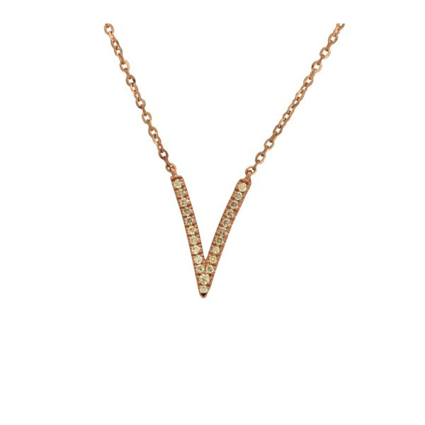 Rose gold diamond necklace. Holliday Jewelry Klamath Falls, OR