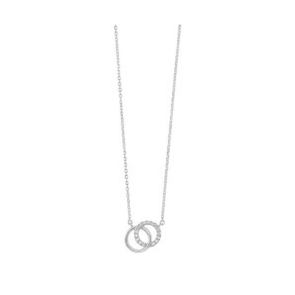 Interlocking circles diamond necklace. Holliday Jewelry Klamath Falls, OR