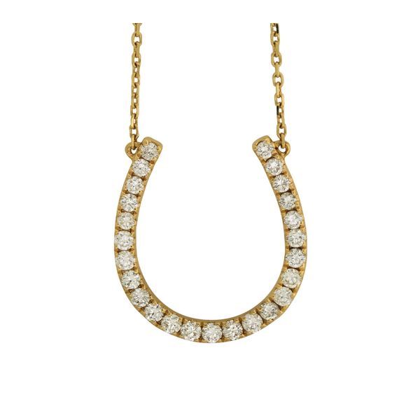 Lucky diamond horseshoe necklace. Holliday Jewelry Klamath Falls, OR