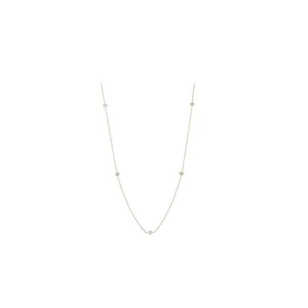 Bezel Set Princess Cut Diamond Necklace Holliday Jewelry Klamath Falls, OR