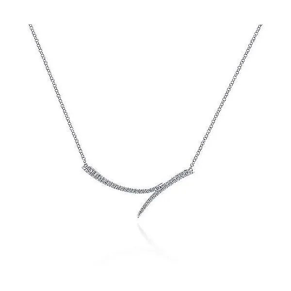 Unique Diamond Bar Necklace by Gabriel & Co. Holliday Jewelry Klamath Falls, OR