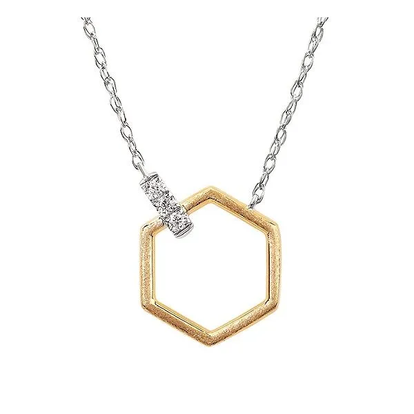 Striking two-tone hexagonal diamond necklace Holliday Jewelry Klamath Falls, OR