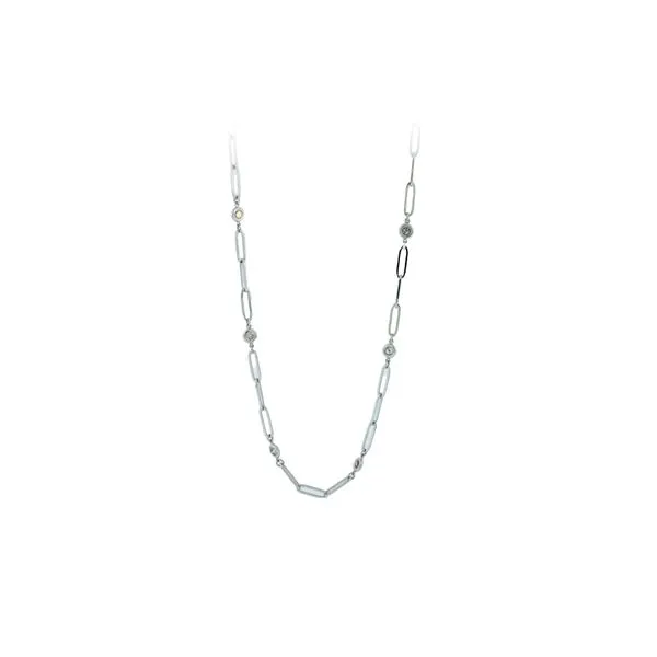 Paperclip diamond station necklace. Holliday Jewelry Klamath Falls, OR