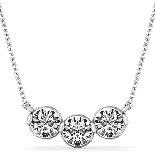 A twist on a classic three stone diamond necklace. Holliday Jewelry Klamath Falls, OR