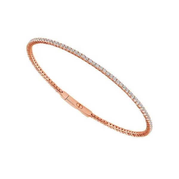 Warm and inviting 14K rose gold flexible Diamond bracelet Holliday Jewelry Klamath Falls, OR