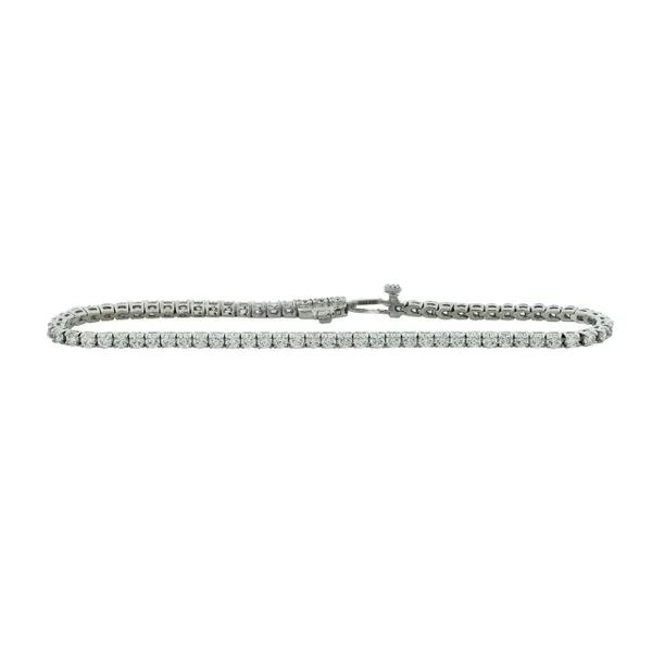 Stunning 14k white gold tennis bracelet with 3.02 ctw of round diamonds Holliday Jewelry Klamath Falls, OR