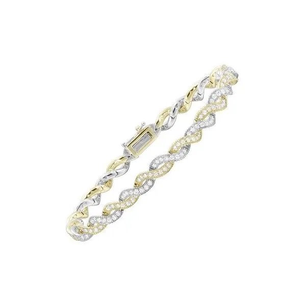 Show Stopper Two-Tone Diamond Twist Bracelet Holliday Jewelry Klamath Falls, OR