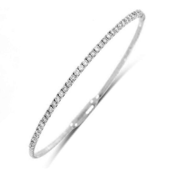 Stunning 14KW Diamond Flexible Bangle Bracelet Holliday Jewelry Klamath Falls, OR