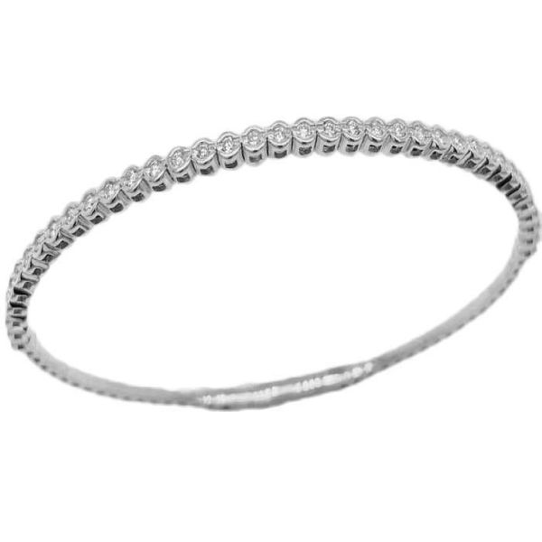 Classic 14KW Diamond Flexible Bangle Bracelet Holliday Jewelry Klamath Falls, OR