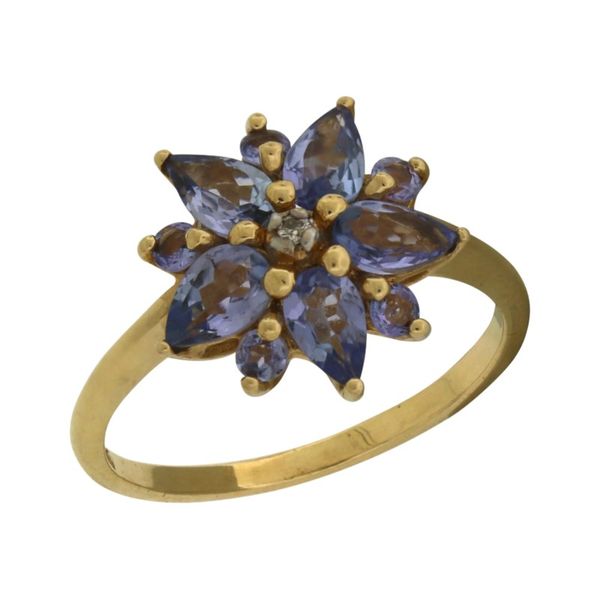 Tanzanite flower design ring. Holliday Jewelry Klamath Falls, OR