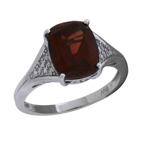 Garnet and diamond ring. Holliday Jewelry Klamath Falls, OR