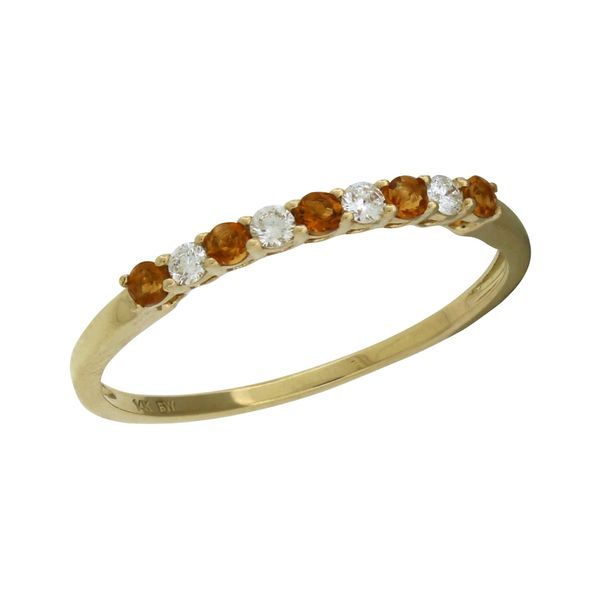 Band with alternating citrine and diamond's. Holliday Jewelry Klamath Falls, OR