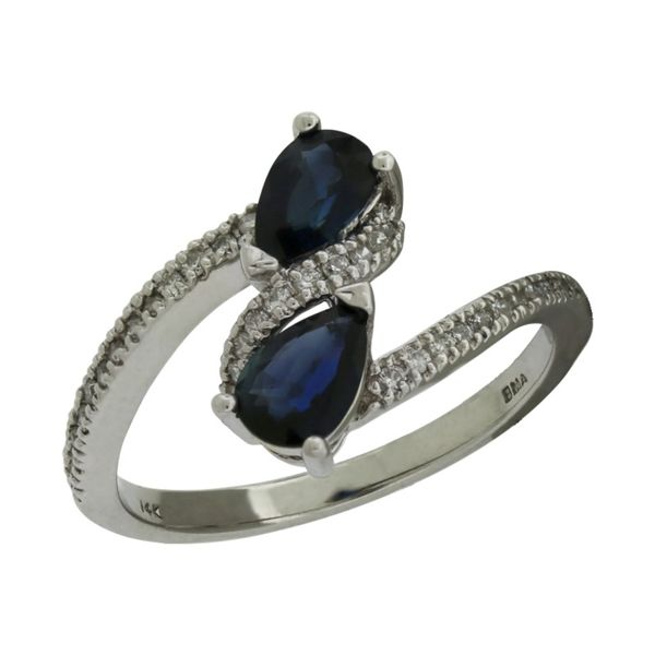 Two stone design sapphire ring. Holliday Jewelry Klamath Falls, OR