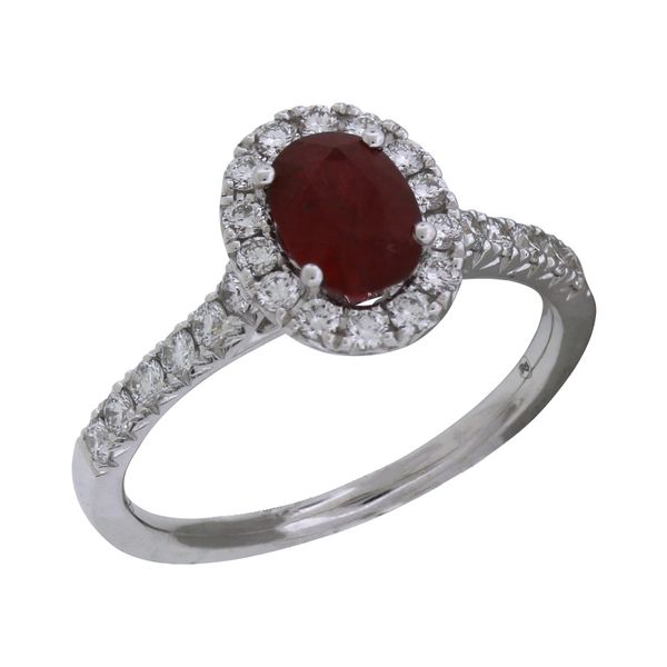 Halo Oval Ruby Ring Holliday Jewelry Klamath Falls, OR
