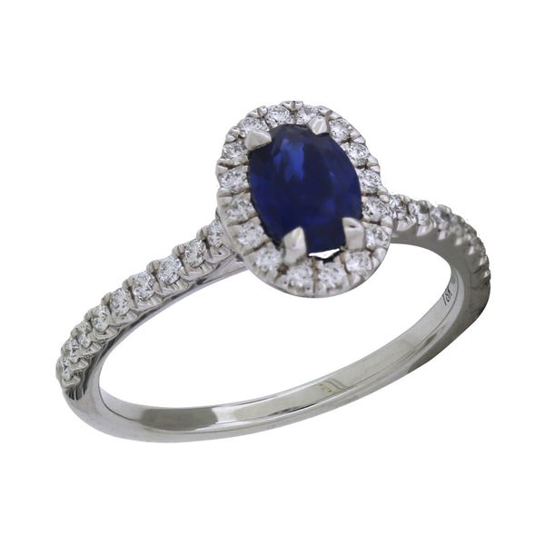 Halo Sapphire Ring Holliday Jewelry Klamath Falls, OR