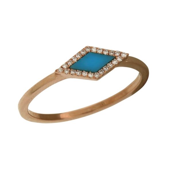 Beautiful Mastini turquoise and diamond ring. Holliday Jewelry Klamath Falls, OR