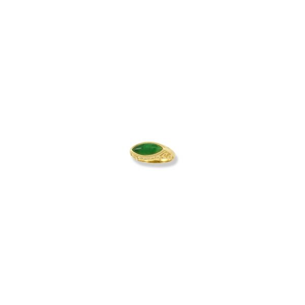 Natural green jade ring. Holliday Jewelry Klamath Falls, OR