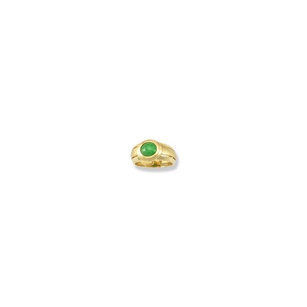 Natural green jade ring. Holliday Jewelry Klamath Falls, OR