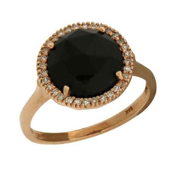 Awesome Onyx and Diamond Halo Ring Holliday Jewelry Klamath Falls, OR