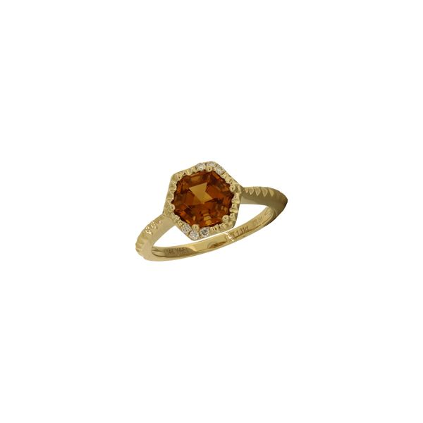 Superb Yael Hexagonal Citrine and Diamond Ring Holliday Jewelry Klamath Falls, OR