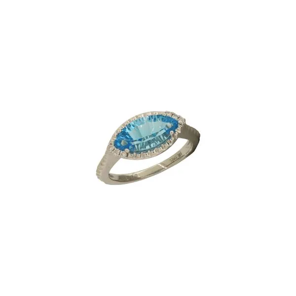 Heavenly Yael Fantasy Cut Blue Topaz Ring Holliday Jewelry Klamath Falls, OR
