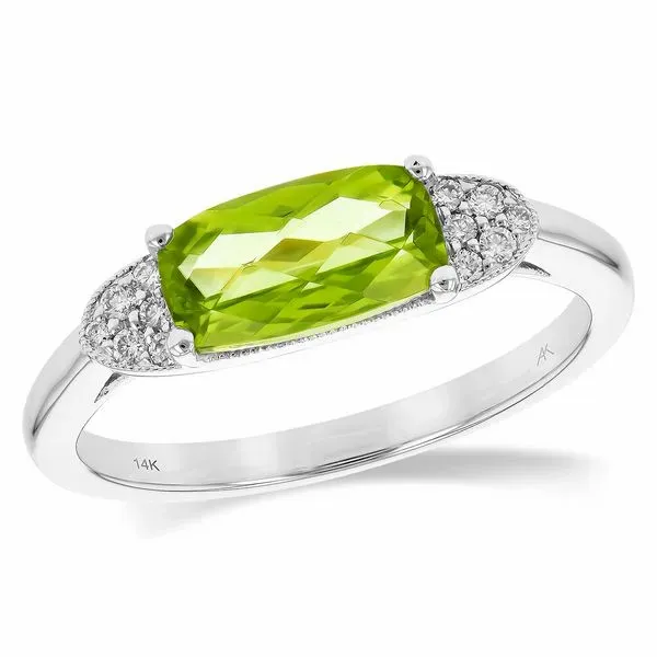 White Gold Peridot Ring Holliday Jewelry Klamath Falls, OR