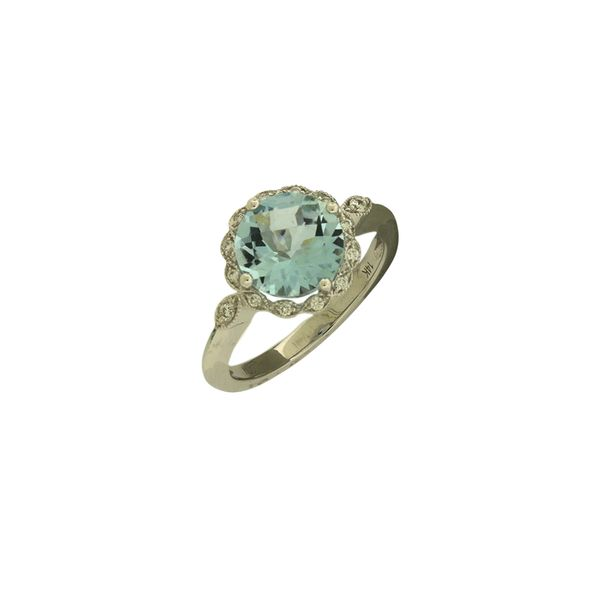 Beautiful aquamarine and diamond ring. Holliday Jewelry Klamath Falls, OR