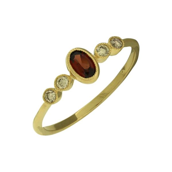 Petite garnet and diamond ring. Holliday Jewelry Klamath Falls, OR