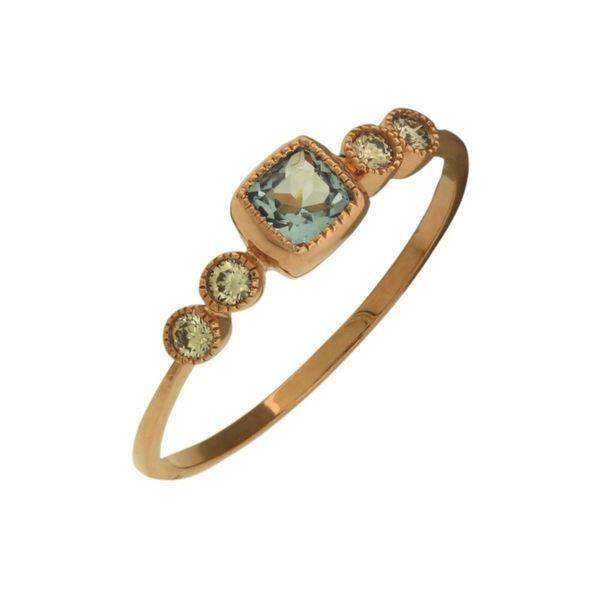 Petite aquamarine and diamond ring. Holliday Jewelry Klamath Falls, OR